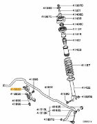 Bracket, rear stabilizer Inner E4-9