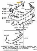 Bracket rear bumper support Evo 4-6