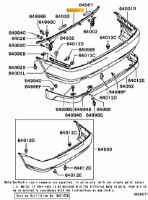 Bracket rear bumper support Evo 4-6