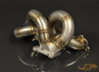 JM Fabrications: Pro Stock High Flow - Tubular Exhaust Manifold: Evo IV - IX (Stock Fit Turbos)