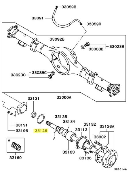 O-ring RR axle shaft