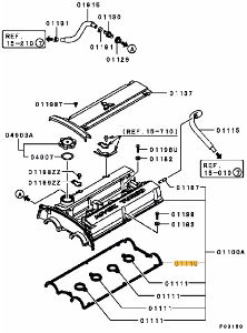 Gasket rocker cover Evo 9