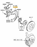 Dust cover front RH Evo 5-9 Brembo