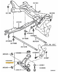 Front lower arm assy Evo 7-9 RH