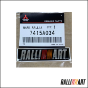 Ralliart dome badge 67x16mm aprox