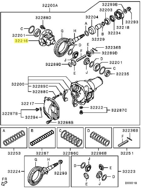 Case, rear diff