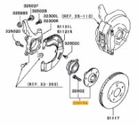Hub assy, front wheel