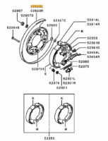 Plate RR brake parking LH Evo 5-9 Brembo