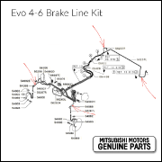 Evo 4-6 - Brake Line Hard Pipe Kit 