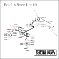 Evo 4-6 - Brake Line Hard Pipe Kit 