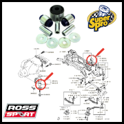 SuperPro: Rear Diff Mount Bush Kit - Evo X GSR