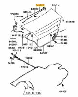 Torsion bar, trunk lid RH