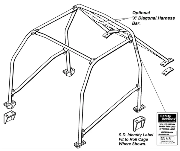 Safety Devices - Bolt-In Cage (FULL SPEC) - Evo 4-6