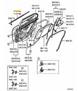 Moulding RR door LH