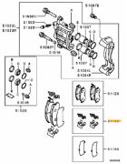 Clip set, front brake Brembo Evo 6-9