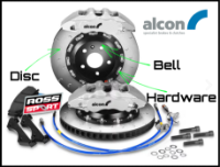 Alcon: Ford Focus ST | Big Brake Kit | Mono 6 - 380mm Replacement Disc Set  (C-Groove)