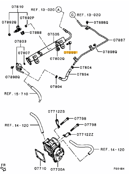 BOLT FUEL RAIL