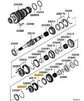 Spring M/T synch key 1st and 2nd 5 Speed Evo 4-9