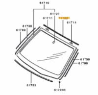 Moulding windshield
