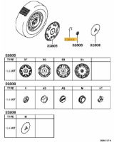 Spring, disc wheel center cap - Evo 6TME