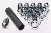 GORILLA NUTS: SMALL DIAMETER TUNER LUG NUT KIT: ACORN CHROME (20-PACK): 12MM x 1.5