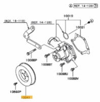 Pulley, water pump Evo 4-9 Thicker Material