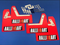 Mud Flap Set Evo 7-9 RED -Ralliart Logo K-Polyurethane