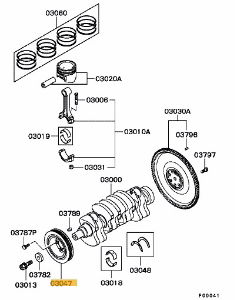 Pulley Crankshaft Auxiliary Drive Evo 4-9