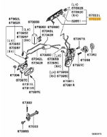 Handle, FR+RR door outside RH