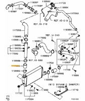 Hose intercooler intake air