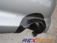 Rexpeed Carbon Exhaust Shield USDM Bumper - Evo 8-9