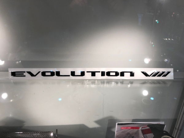 FQ Evolition VIII Boot Badge Evo 8 Black