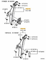 Regulator FR door window LH