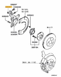 Nut Rear Suspension Ball Joints Evo 4-9
