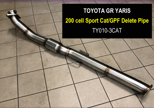 Mongoose: Yaris GR Four(3"pipework)3"GPF Delete Sports CAT w/ spinning Flange