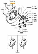 Plate RR brake parking RH Evo 5-9 Brembo