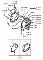 Plate RR brake parking RH Evo 5-9 Brembo