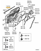 Moulding RR door RH