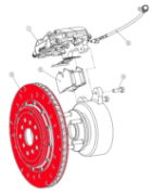 Alcon: (343mm) Rear Race Disc and Bell Assembly: Evo X