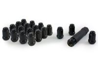 GORILLA NUTS: SMALL DIAMETER TUNER LUG NUT KIT: BLACK (20-PACK) M12 x 1.5