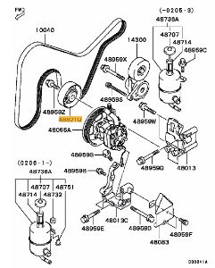 Pulley Power Steering Pump Evo 4-8
