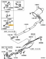 Seat exhaust muffler hanger
