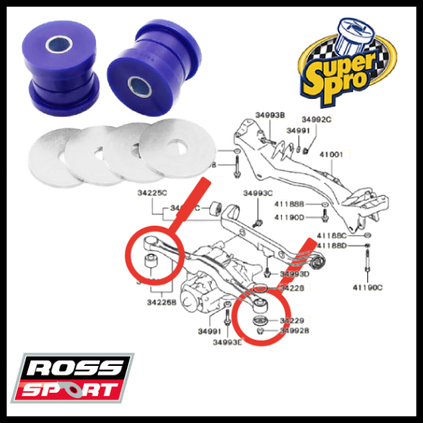 SuperPro: Rear Diff Front Bush (54mm OD) - Evo 1-9 GSR