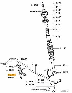Bushing rear stabilizer Evo 7-9