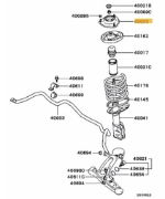 Front strut, insulator rubber