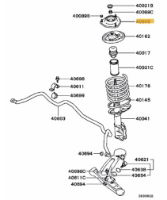 Front strut, insulator rubber